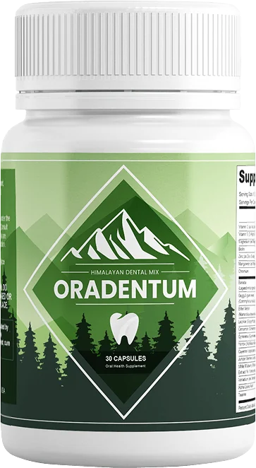Oradentum oral health support capsule bottle